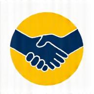 Handshake icon representing community and partnership